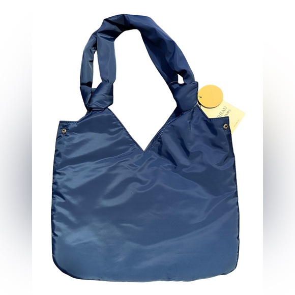 Anthropologie Urban Originals Knotted On The Go Bag, Recycled Nylon/Vegan, Blue - Picture 4 of 7